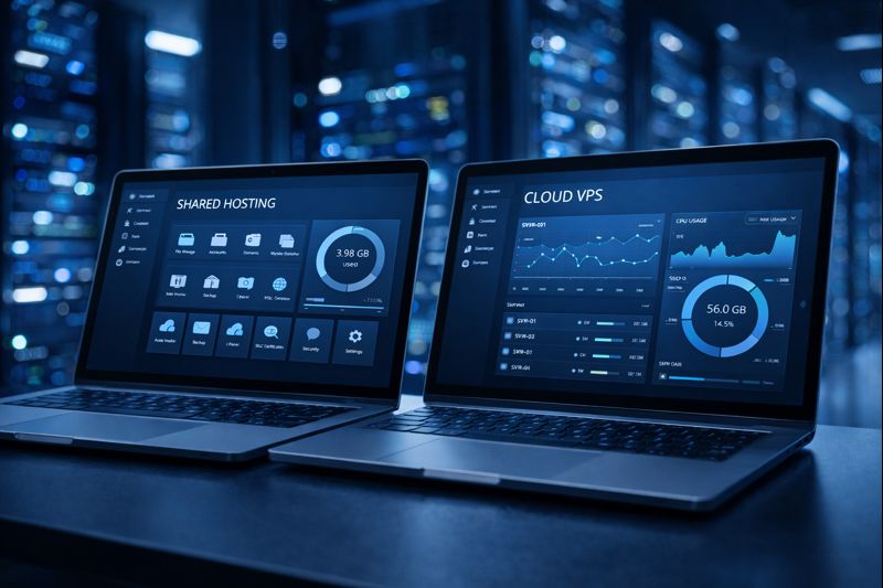Share Hosting vs VPS: Care este diferența și ce alegi pentru site-ul tău?